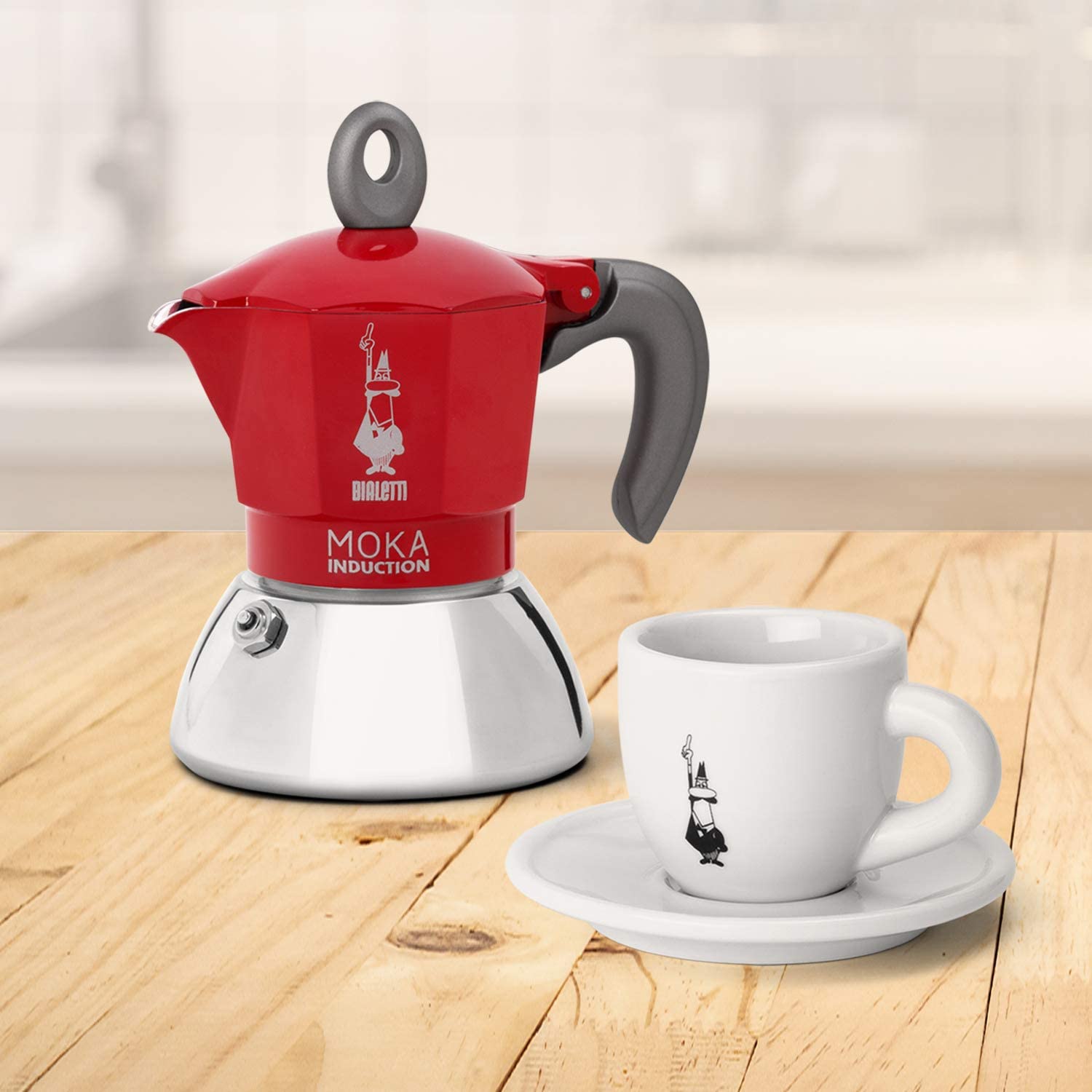 Bialetti Moka Induktion Espressokocher rot 4 Tassen KAFFEETRAUM