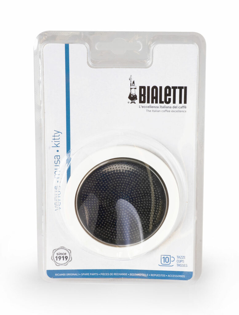 Bialetti Ersatz SILIKON Dichtung (1x) und Sieb (1x) für Edelstahl