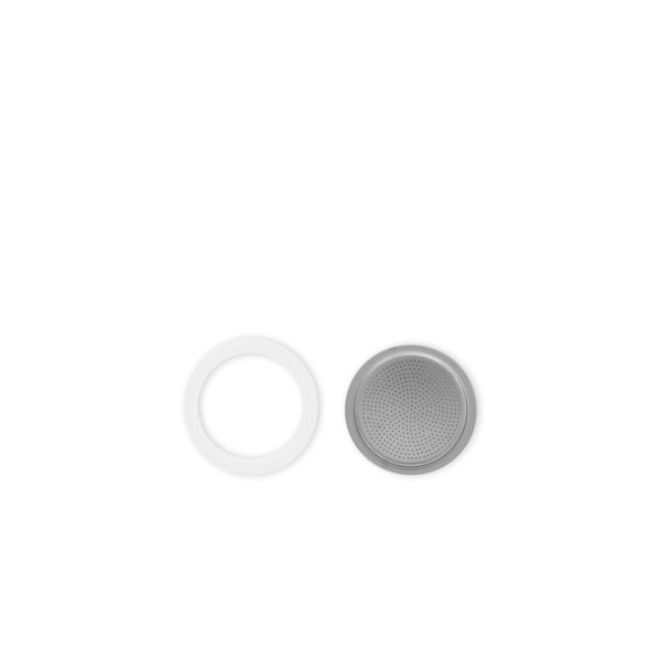 bialetti-Dichtung-inkl-filter-edelstahl-aluminium-lamokina Bialetti Ersatz Dichtung 1 x und Sieb 1 x für La Mokina – Bild 1