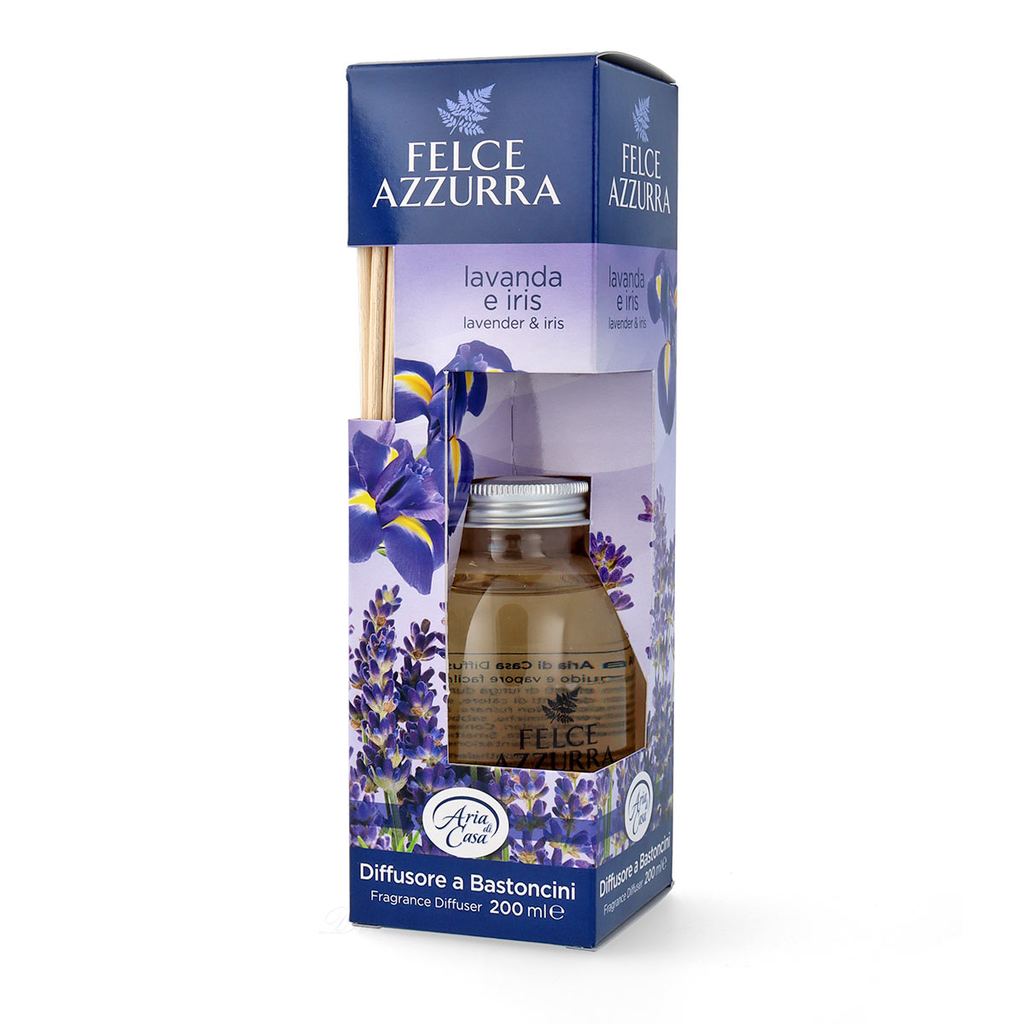 Paglieri Felce Azzurra Aria Casa mit Stäbchen Talco e Lavanda Raumduft -  200ml - KAFFEETRAUM